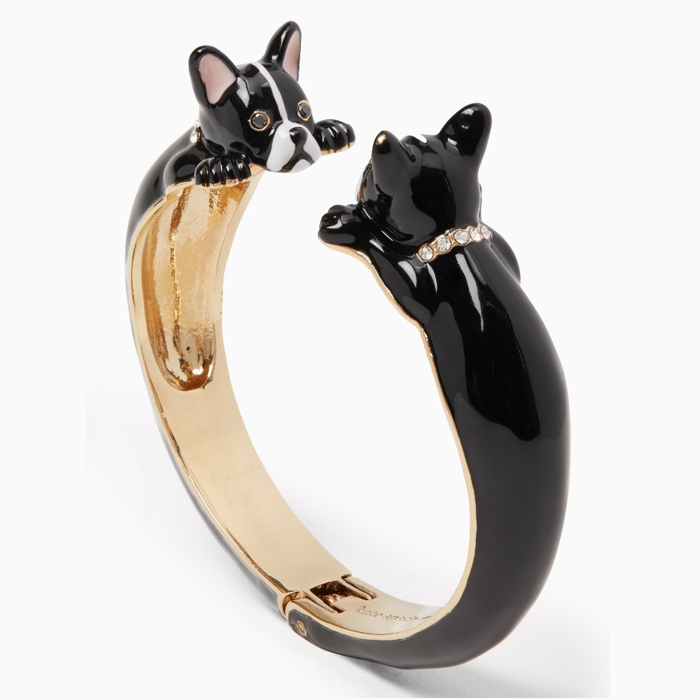 NEW Kate Spade Antoine Dog Open Hinged Cuff - Picture 1 of 8